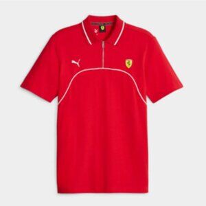 Puma Ferrari Polo Race Shirt 100% Cotton Red XXL